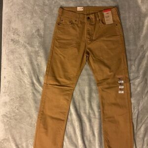 Levi's Men's Slim Straight Jeans in Caramel Brown